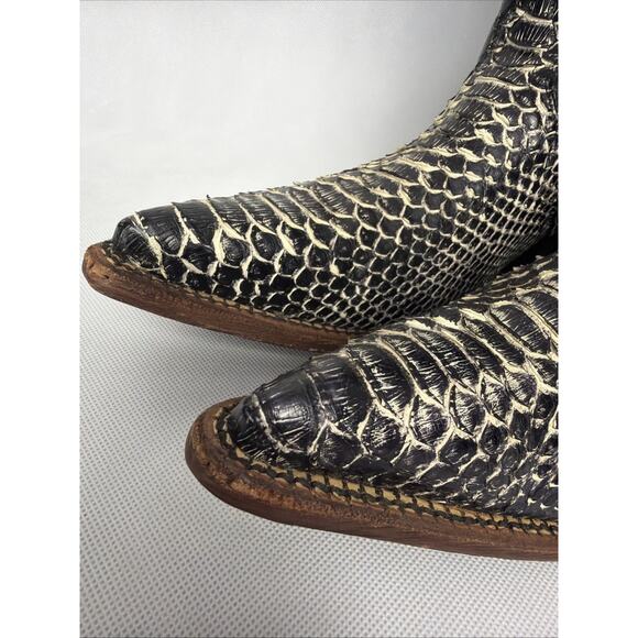 J.B. Dillon Men\'s Reserve Python JBR 1646 Black Cowboy Western Boots Size 9.5 B main image 6